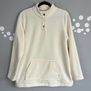 Susan Graver Weekend Polar Fleece Pullover Size M Ivory